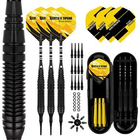 Soft Tip Darts Sets - Soft Tip Darts for Electronic Dartboard Plastic Tip Darts Set with Aluminum Shafts + Extra 3 Dart Flights 3 Replace Plastic Shafts