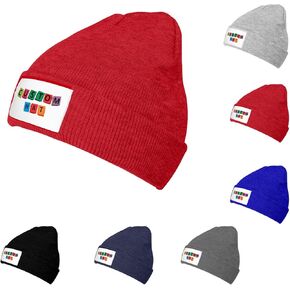 Custom Personalized Acrylic Knitted Hat with Text Logo, Customizable Winter Warm Funny Elastic Hats for Men & Women