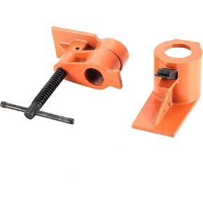 Vise Clamp, 1 inch Pipe Clamp, Heavy Duty Jaws Vise Fixture Set, Premium Cast Steel Woodworking Tool Kit Water Pipe Clamp, pipe clamps