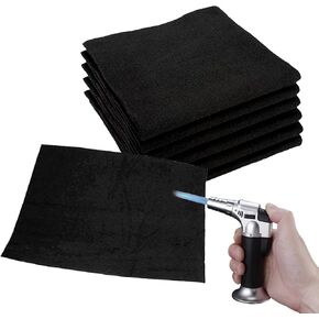 4 Pack 12 x 9 Inch Carbon Felt Welding Blanket Heat Resistant Blanket with 1800°F Heat Resistant Flame Welding Pad Soldering Blanket Insulation Pad for Welding Soldering Brazing