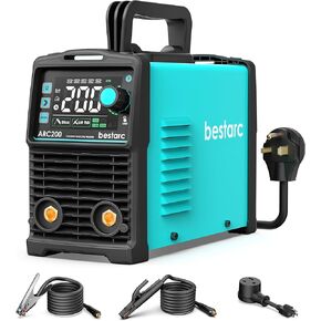 Stick Welder, 200Amps Large LED Display ARC/Lift TIG Welding Machine, 110V/220V Dual Voltage, IGBT Inverter Synergic Control Portable MMA Welder Machine with Hot Start, Arc Force and VRD