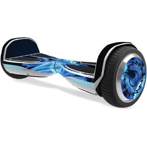 MightySkins Skin Compatible with Razor Hovertrax 1.5 Hover Board - Blue Flames | Protective, Durable, and Unique Vinyl Decal wrap Cover | Easy to Apply, Remove, and Change Styles | Made in The USA