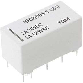 5V Coil Bistable Latching Relay DPDT 2A 30VDC 1A 125VAC HFD2/005-S-L2-D Realy