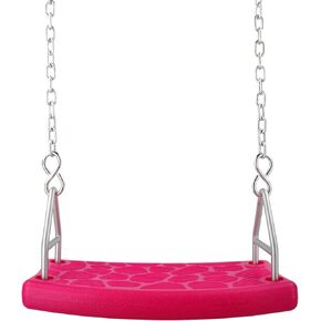 Swing Set Stuff Flat Seat with 5Uncoated Chain (Pink) & SSS Logo Sticker
