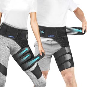 Sciatica Pain Relief Devices, Hip Brace for Women Men, Thigh, Groin, Hamstring Compression Sleeve