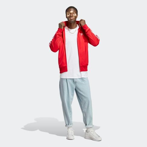 ADIDAS ORIGINALS MEN'S ADICOLOR CLASSICS FIREBIRD LOOSE FIT TRACK JACKET, COLLEGIATE GREEN, MEDIUM in Saudi Arabia