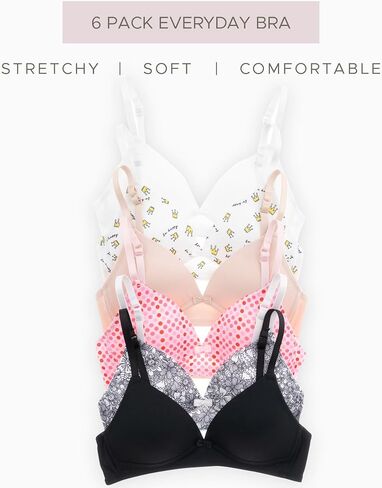 Alyce Ives Intimates Girls, Teens & Petite Women Lightly Padded A Cup Bra-6 Pack in Saudi Arabia