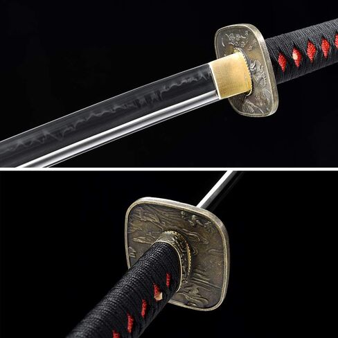 Samurai Sword- Hand مزورة Katana Sword حقيقية ، حادة للغاية ، السيوف اليابانية ، عملية التبريد التقليدية katana الحقيقية ، in Saudi Arabia