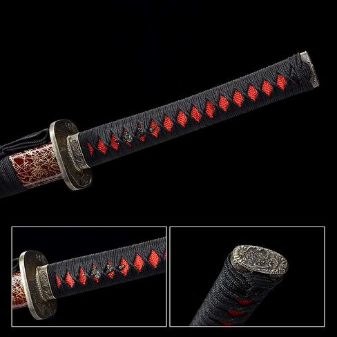 Samurai Sword- Hand مزورة Katana Sword حقيقية ، حادة للغاية ، السيوف اليابانية ، عملية التبريد التقليدية katana الحقيقية ، in Saudi Arabia