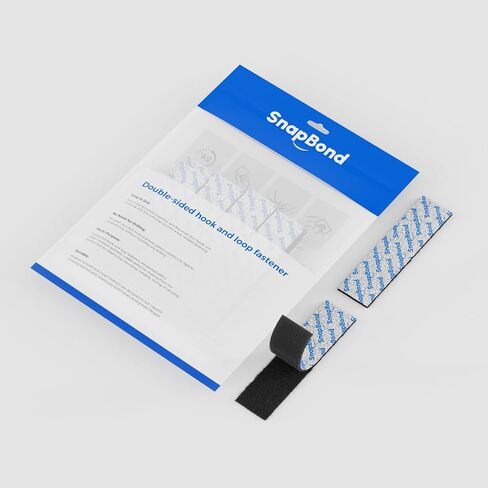 Sonpbond 1x4 inch Self Adhesive Hook and Loop Tape, 16 Sets Heavy Duty Sticky Back Fastener Strips for Home and Office, No Need for Holes or Screws (Black, 1 inch x 4 inch -16 Sets) in Saudi Arabia
