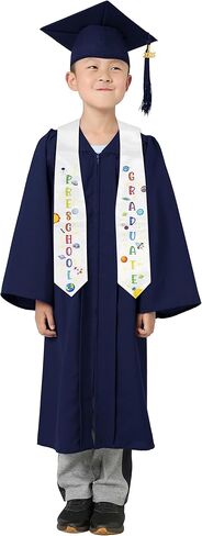 GraduatePro Preschool Graduation Cap Gown Class of 2025 Stole Certificate Package Tassel Set Grad Gift for Kids in Kuwait