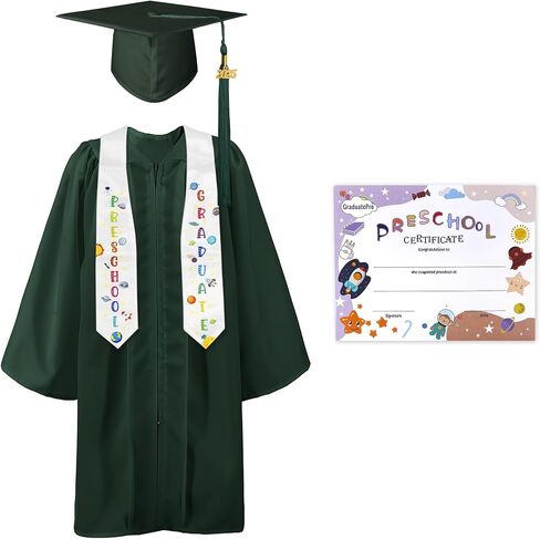 قبعة تخرج من GraduatePro لمرحلة ما قبل المدرسة، حزمة شهادة ميدالية 2024، مجموعة شرابات للأطفال الصغار in Kuwait