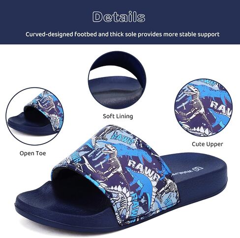 WateLves Girls Sandals Boys Slide Sandals Kids Summer Slippers Slip On Sandals for Outdoor Beach Pool Shower (Glitter Scales,30) in Saudi Arabia