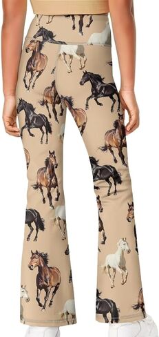 Girls Leggings Floral Print High-Waisted Flared Pants 5-14 Years in Saudi Arabia