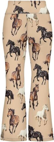 Girls Leggings Floral Print High-Waisted Flared Pants 5-14 Years in Saudi Arabia