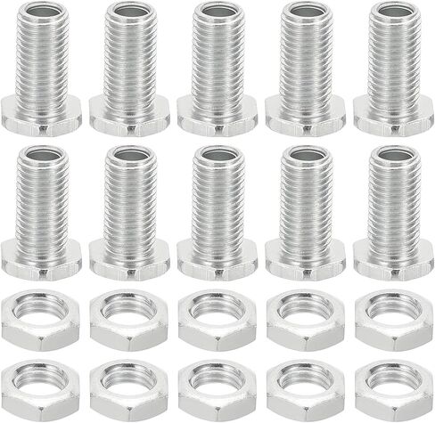 PATIKIL M10x30mm Hex Bolts and Nuts Kit, 10 Set Fine Thread Hollow Screws Assortment Hexagon Head Screw Through Hole Bolt Chandelier Fasteners in Saudi Arabia