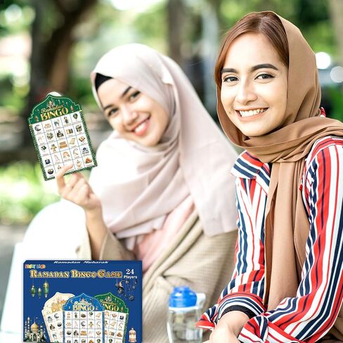 Ramadan Bingo Game for Kids Eid Mubarak Bingo Cards for Muslim Party Favors Family Classroom Activities Supplies 24 Players in Saudi Arabia