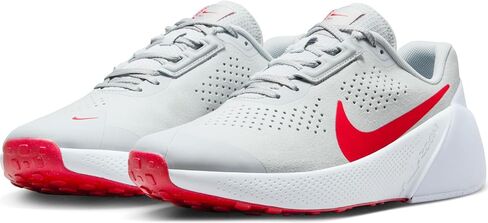 حذاء التمرين Nike Air Zoom TR 1 للرجال (DX9016-004، بلاتيني نقي/رمادي لكرة القدم/أحمر جامعي) in Saudi Arabia