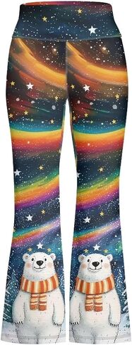 Girls Leggings Floral Print High-Waisted Flared Pants 5-14 Years in Saudi Arabia