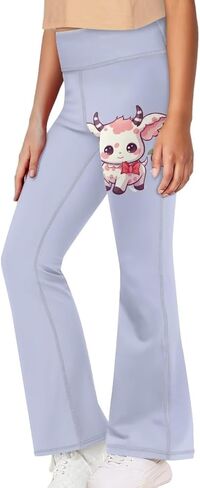 Girls Leggings Floral Print High-Waisted Flared Pants 5-14 Years in Saudi Arabia