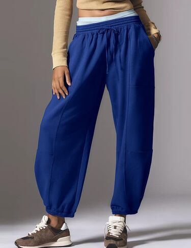 PEHMEA Women's Wide Leg Sweatpants Baggy Athletic Jogger Pants Drawstring Streetwear Trousers with Pockets in Saudi Arabia