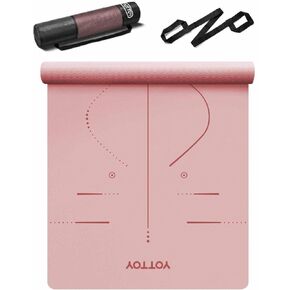 YOTTOY Yoga Mat, 72"x 32"x1/3" Extra Wide Non-Slip Exercise Fitness Yoga Mats,Eco-Friendly TPE Exercise Mats for Women Men Home Workout with Strap Bag