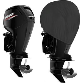 Outboard Motor Cover, Boat Motor Cover,Waterproof 900D Heavy Duty Oxford Fabric Outboard Engine Cover, Compatible with Mercury 75HP-115HP - 4 STR 4 CYL 2.1L 2010-2023