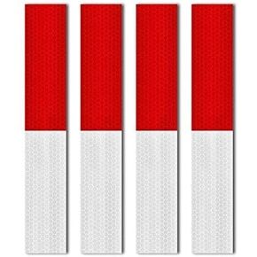 Safety Reflective Tape 2"x12'', (10pack) Waterproof Self Adhesive Auto Truck Safety Reflector Strips Hazard Caution Warning Sticker for