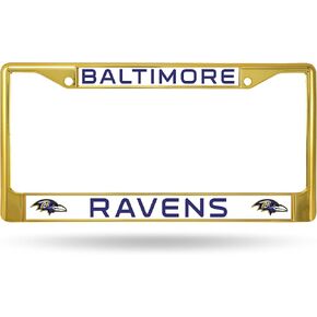 Rico Industries Standard Chrome License Plate Frame, - Gold, 6 x 12.25-inches