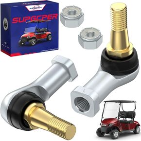 Golf Cart Tie Rod Ends Ball Joint Kit, EZGO Tie Rod End Fit TXT 2001-UP Gas and Electric, EZGO Ball Joint Kit, OEM Number# 70902-G01, 70902-G02, 2PCS (Driver and Passenger Side)