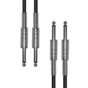 AxcessAbles 1/4 Inch to 1/4 Inch TS Guitar Audio Cables 10FT - 2 Pack | 6.35mm Instrument Cables | Amp Cables for Guitar | Unbalanced 1/4 Patch Cords -10ft