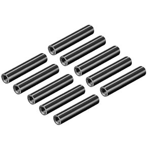 DMiotech 10 Pack M3x40mm Aluminum Spacer Column Aluminum Standoffs Round Spacers Model Spacing Screw Post for RC, Black