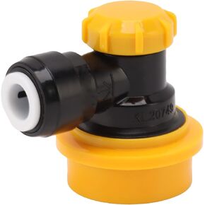 5/16 Inch Double Tight Push in Quick Connector Adapter Duotight Push in Fitting Lock Quick Disconnect Disconnect Air Inlet (Yellow Liquid)