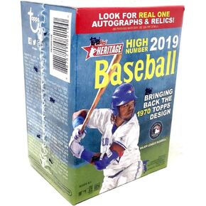 Topps 2019 Heritage High Number Baseball Retail Blaster Box (8 Packs/9 Cards)