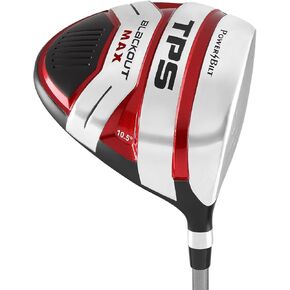 Powerbilt TPS Blackout Max Driver, Men's 10.5 Degree in Black/Red with Headcover