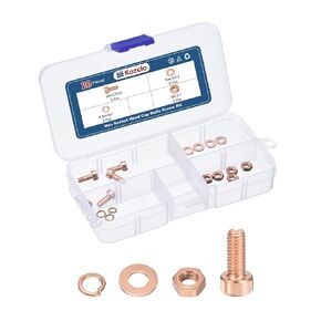 20pcs M4 Socket Head Cap Screws Bolts Nuts Assortment Kit - [M4-0.7x10mm] Red Copper Fully Threaded Hex Screw for 3D Printer Use