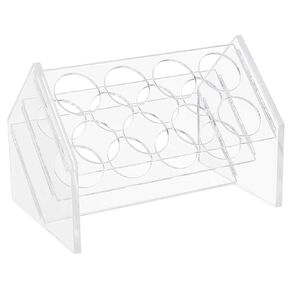 OLYCRAFT 8 Sockets Slant Acrylic Test Tube Holder Rack 1.2 Inch Hole Clear Acrylic Test Holder Rack 45 Degree Centrifuge Tube Holder Labortory Display Stand for 50ml Test Tube Chemistry Laboratory