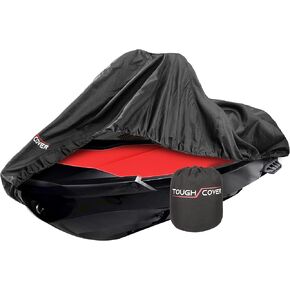 Tough Cover Premium Jet Ski Cover, Heavy Duty 600D Marine Grade Fabric, Covers Jet Ski Model up to 180" x 87" . Protection Against Water, Wind, Jet Ski Accessories……