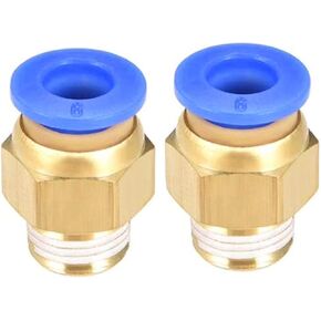 PC6-01 Push to Connect Fittings, 6mm Tube OD x 1/8" G Thread, Straight Pneumatic Quick Fitting Air Line Connector,One Touch Hose Connector,Pneumatic Air Straight Fitting 20Pcs