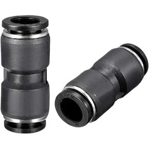 uxcell Plastic Straight Union Push to Connect Tube Fitting 10mm OD Push Fit Lock 10pcs