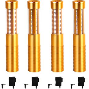 4 Sets LED Bottle Service Lights Rechargeable Bottle Service Sparklers Bottle Girl Lights for Nightclub Wedding Party Concert Event Outdoor (Gold).