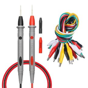 Multimeter Test Leads Banana Plug,1000V 20A Digital Multi Multimeter Test Leads with Premium Alligator Electrical Clips Lead, Electronic Test Leads Multimeter Accessories
