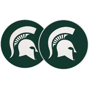 Desert Cactus Michigan State University Car Coaster Spartans MSU Absorbent Sandstone Car Cup Coasters Set of 2 (Design A)