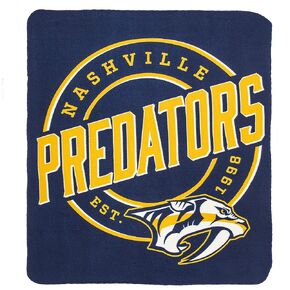 Northwest NHL Nashville Predators Unisex-Adult Fleece Throw Blanket, 50" x 60", Campaign