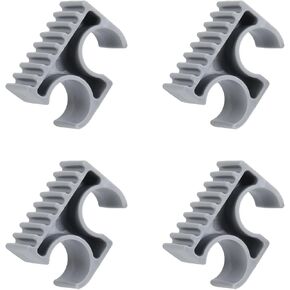 Bimini Top Support Pole Clips Holder Hardware 7/8 inch, Bimini Top Pole Clips for Anti Rattle Boat Accessories Grey 4 Pack