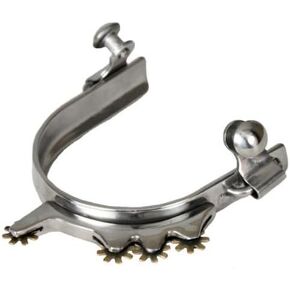 Showman Stainless Steel Humane Rowel Bumper Spurs