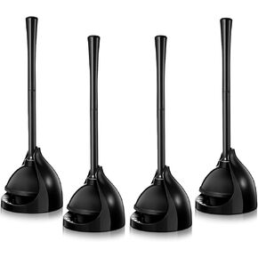 4 Set Toilet Plunger with Holder Heavy Duty Toilet Plunger with Cover Plungers for Bathroom with Holder Plunger with Unique Holder Bathroom Plunger Toilet Plunger and Holder Combo