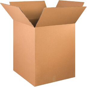 Boxes Fast BFHD242430DW Double Wall Corrugated, Heavy-Duty Cardboard Boxes, 24" x 24" x 30", for Shipping, Packing and Moving Protection, Kraft (Pack of 5)
