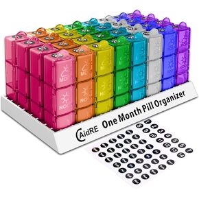 Monthly Pill Organizer 3 Times A Day, 30 Day One Month Pill Organizer, 31 Day Pill Organizer for Fish Oil, Vitamins, Supplements and Medications