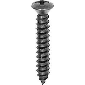 100#8 X 1" Phillips Oval #6 Head Tapping Screws Black Oxide